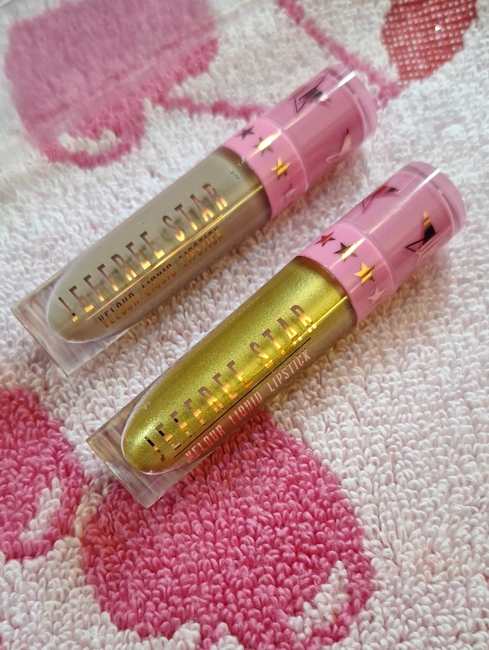 Jeffree Star Metallic Gold & Yellow-Green Velour Liquid Lipsticks Duo